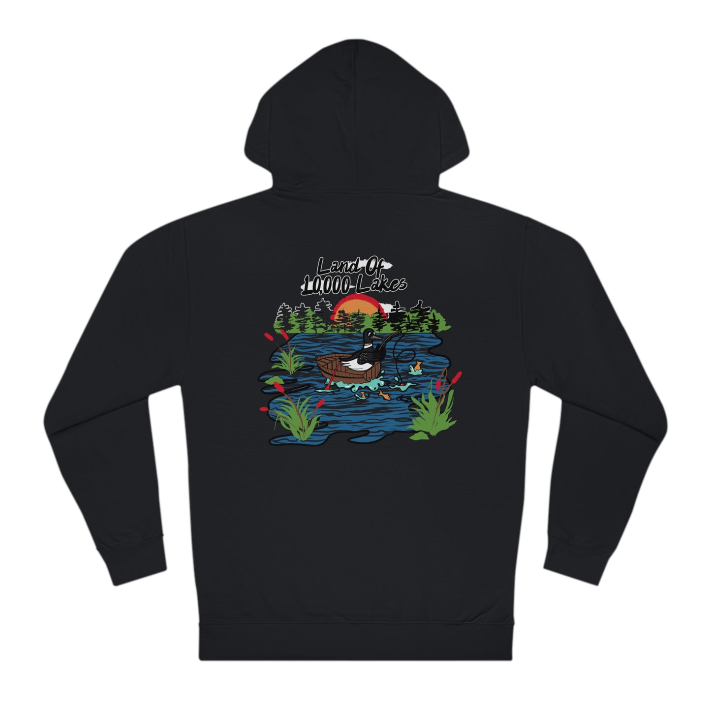 Land of 10,000 Lakes Hoodie - Midnight Black